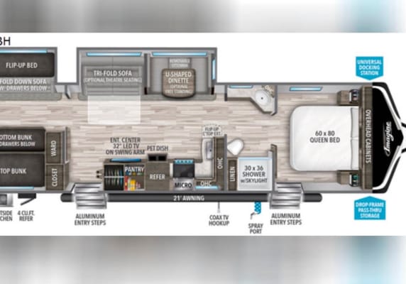Kahrin's Grand Design Imagine 3170BH Travel Trailer -linens provided