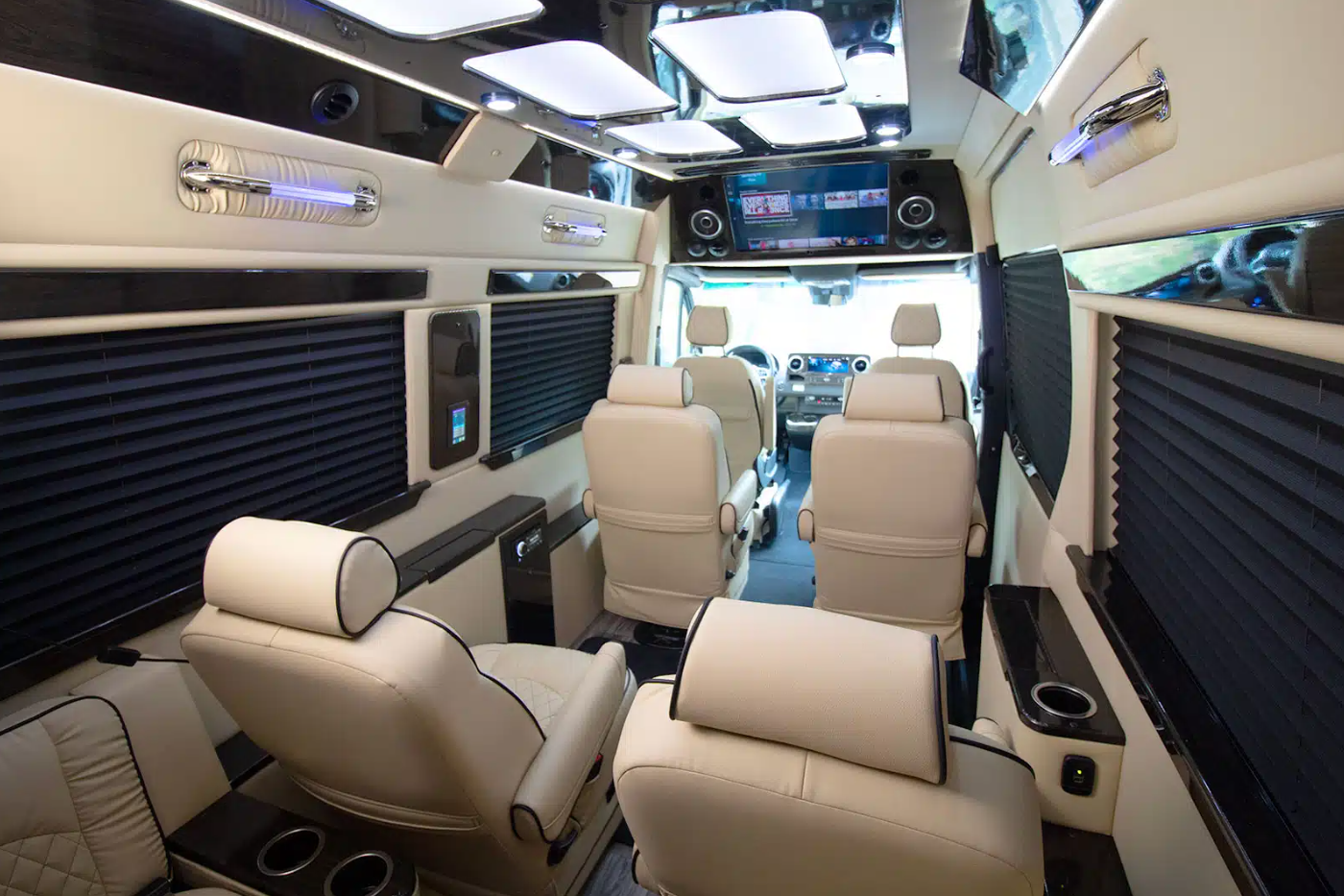 NEW! 2025 Blacked-Out Mercedes Benz Luxe Coach w/ Bathroom!