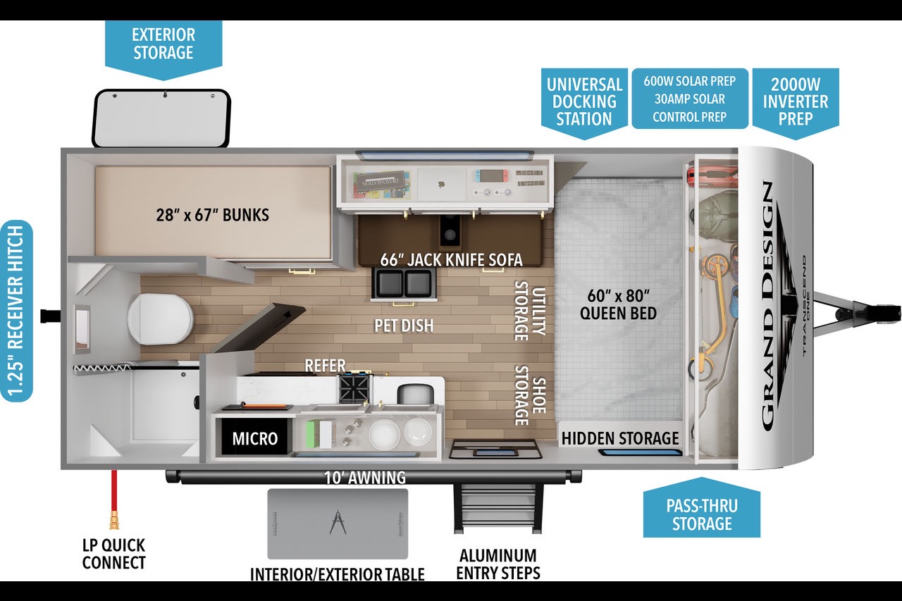 2025 Grand Design Transcend 151BH Travel Trailer