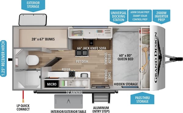 2025 Grand Design Transcend 151BH Travel Trailer