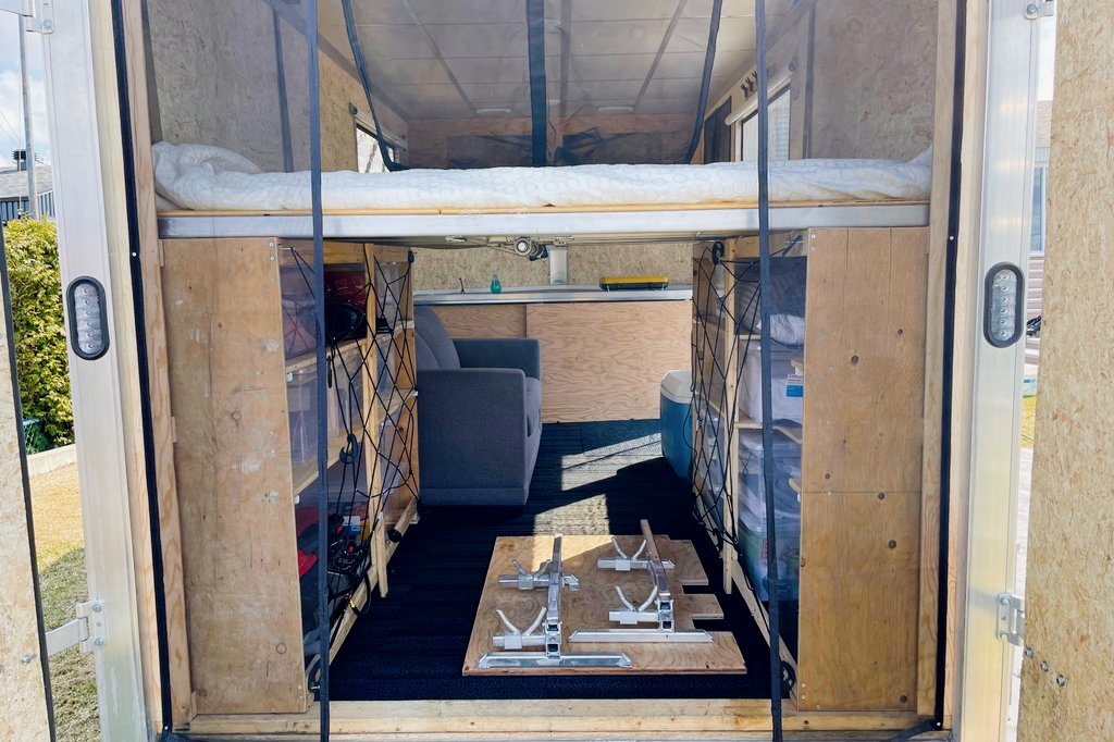 EZHauler Aluminium Trailer Cargo intérieur aménagé 7’x14’x7’ haut  