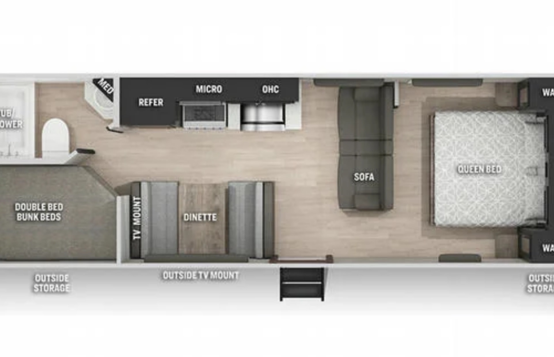 Karish 26 ft grey wolf trailer
