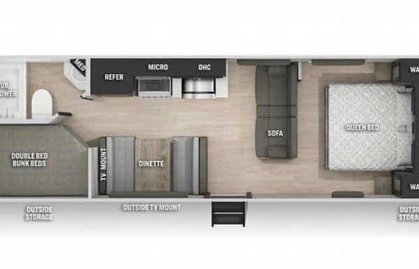 Karish 26 ft grey wolf trailer