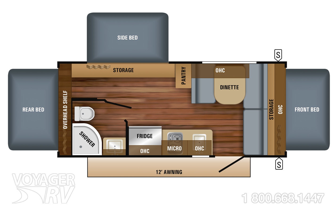 3 bunk Jayco Jayfeather 17XFD Hybrid