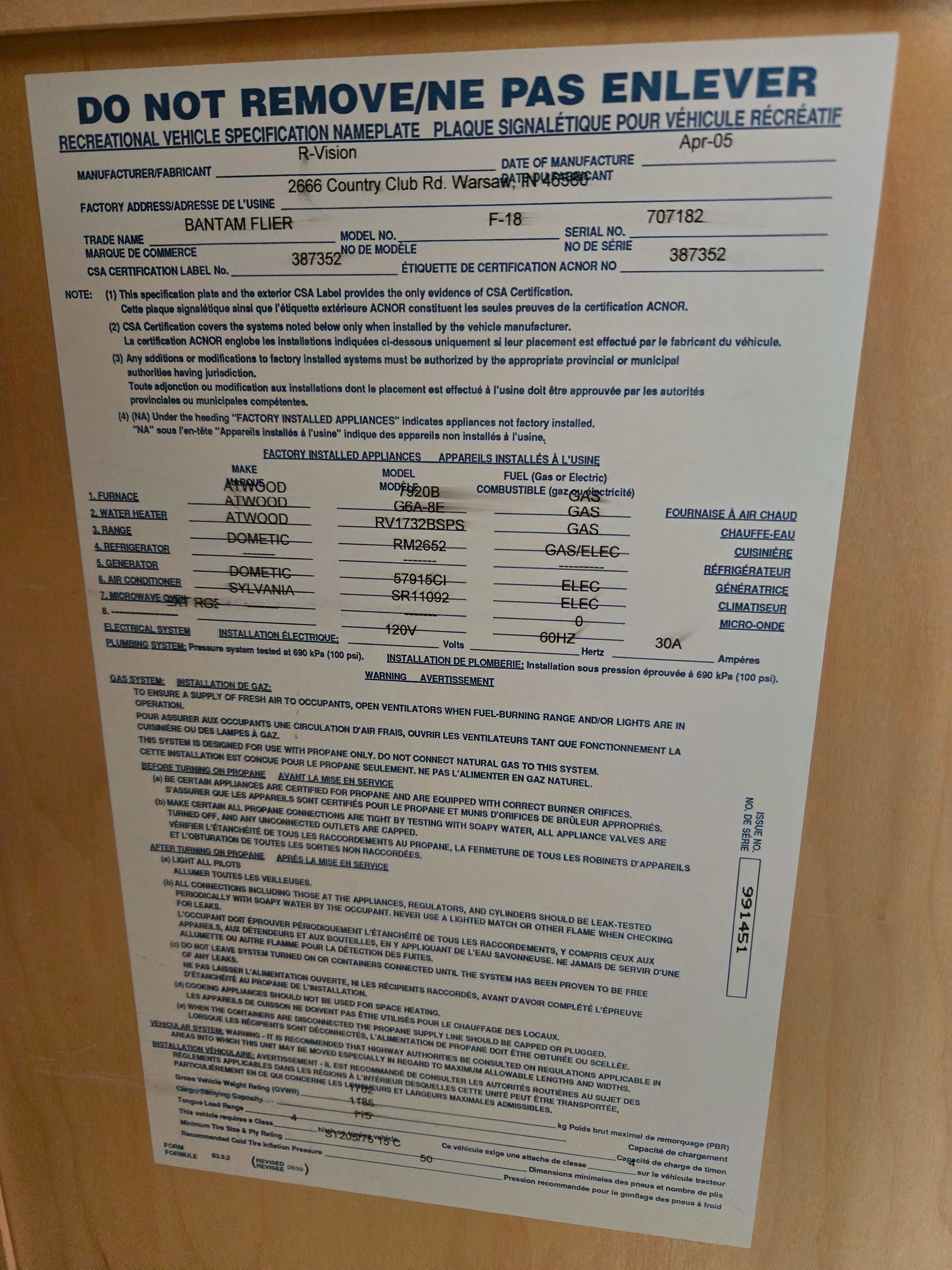Trail Lite Bantam F18 Flier Travel  hybridTrailer