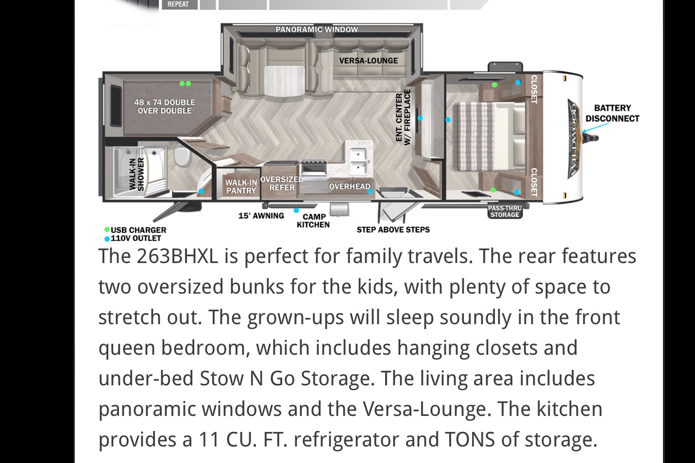 2022 Wildwood 263bhxl Travel Trailer