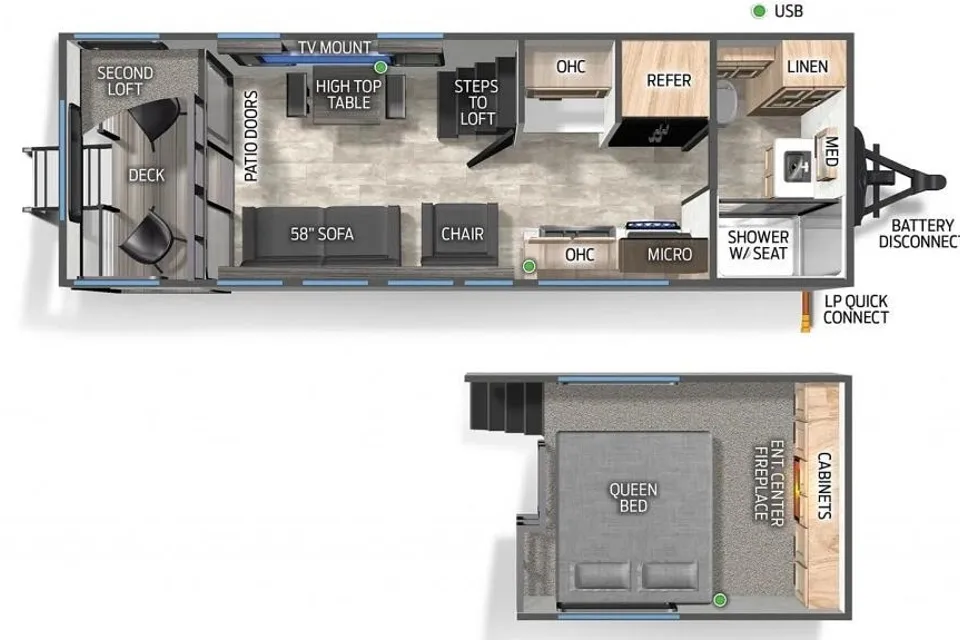 The Timberwolf Mini Loft - Modern, Tiny Home Livin'!