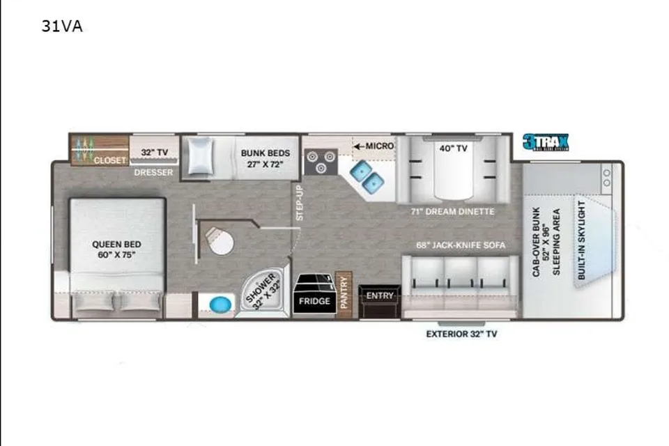 Luxury Family - Style Bunkhouse Sleeps 10 Solar Wi-fi 2 A/C + More