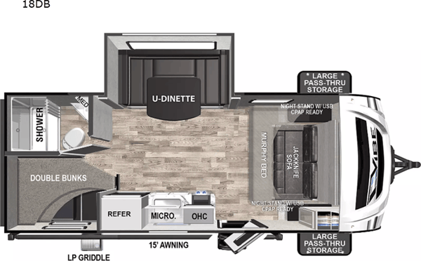 Perfect for families! 2024 Forest River Vibe 18' Trailer