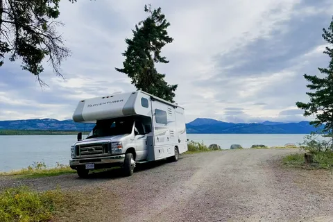 Happy family's motorhome 