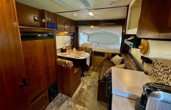 Kids and Pets Friendly SUV towable Jayco X17Z with Theater projector 📽️ Solar Powered Off Grid Ready