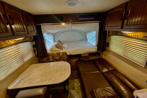 Kids and Pets Friendly SUV towable Jayco X17Z with Theater projector 📽️ Solar Powered Off Grid Ready
