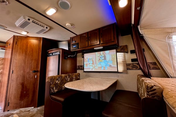 Kids and Pets Friendly SUV towable Jayco X17Z with Theater projector 📽️ Solar Powered Off Grid Ready