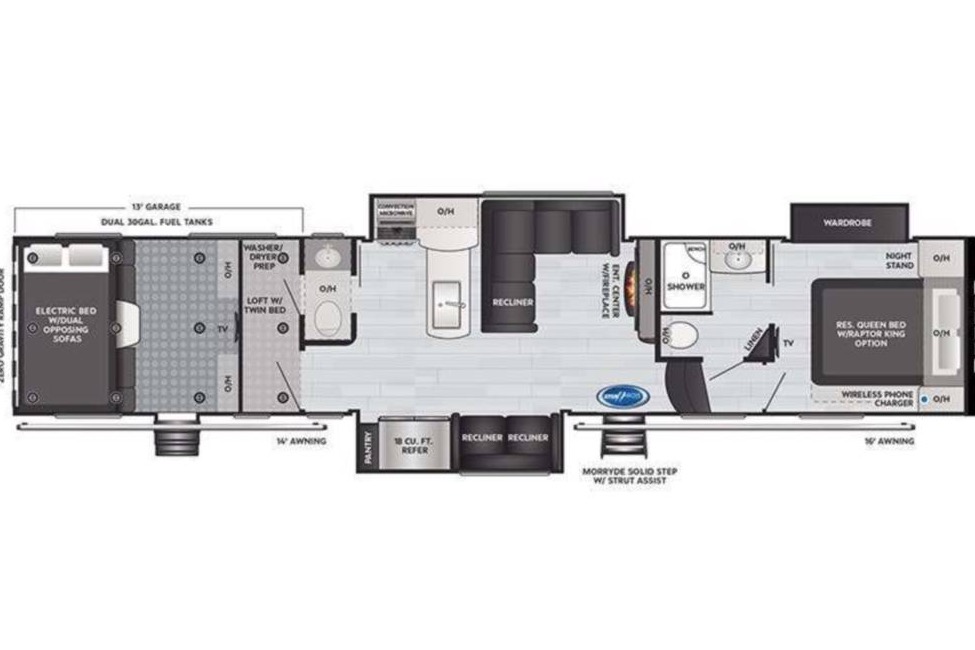Custom Keystone 413 Raptor Fifth Wheel
