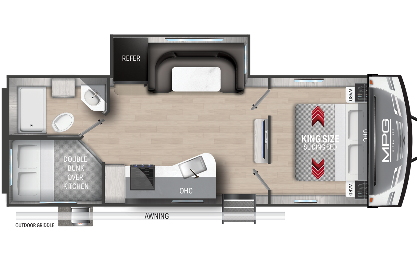 Michael 's bunkhouse trailer with KING bed