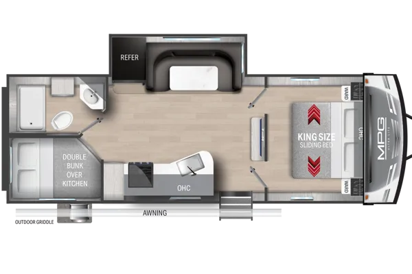 Michael 's bunkhouse trailer with KING bed