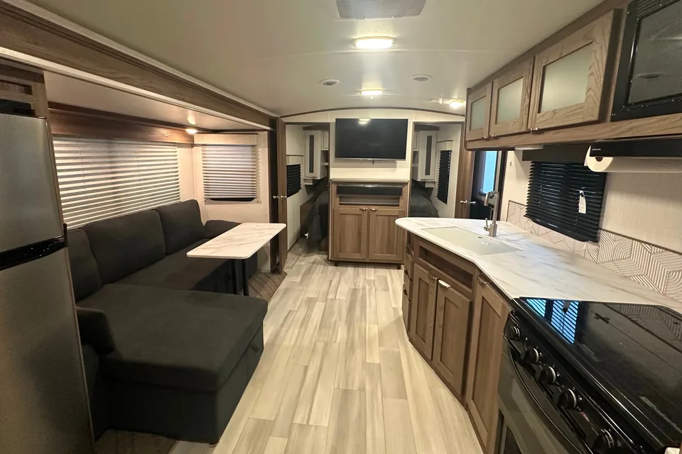 Michael 's bunkhouse trailer with KING bed