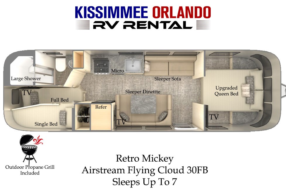 Airstream Retro Mickey Themed Travel Trailer