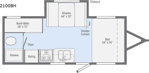 23ft 2019 Winnebago with Bunk Beds