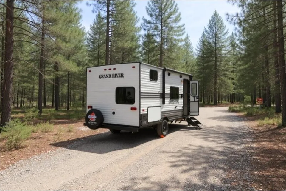 Monique's Family Fun Brand NEW 2025 CLASSIC GRAND RIVER 22MB Travel Trailer