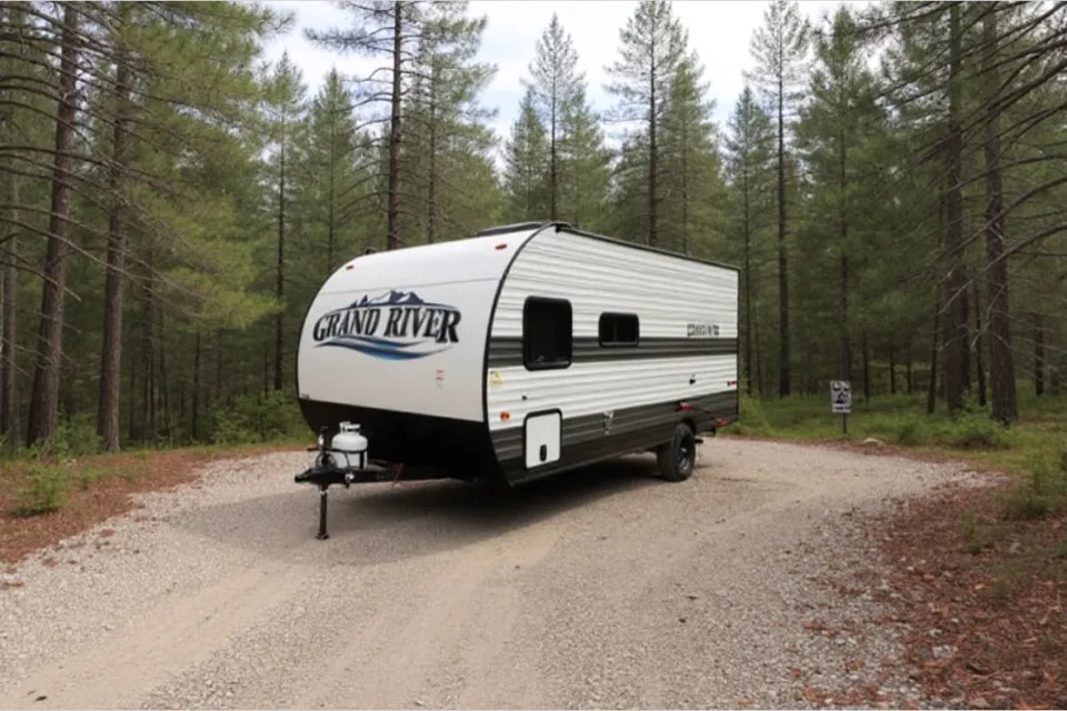 Monique's Family Fun Brand NEW 2025 CLASSIC GRAND RIVER 22MB Travel Trailer