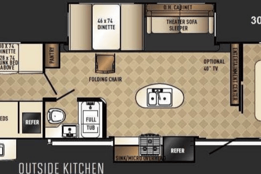 Large Family Trailer with Bunk Room
