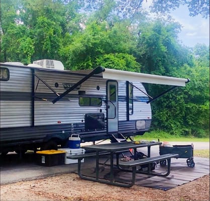 Joe And Carol's 33' Forest River Family Travel Trailer sleeps 8