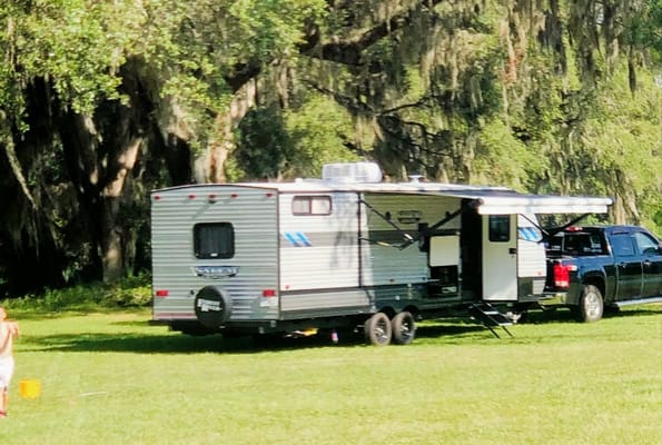 Joe And Carol's 33' Forest River Family Travel Trailer sleeps 8