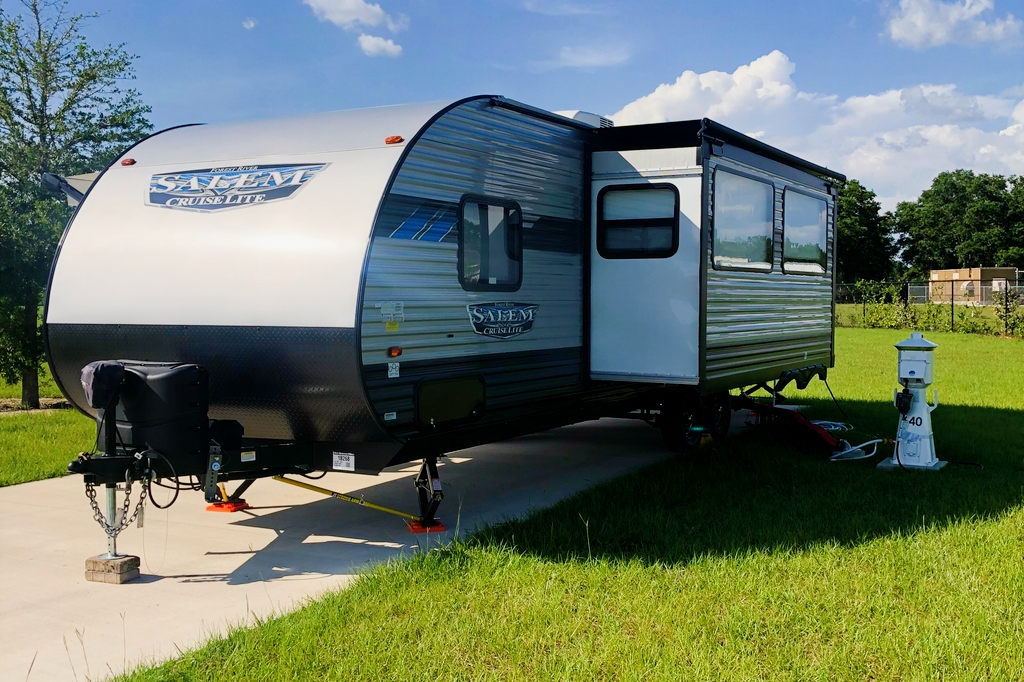 Joe And Carol's 33' Forest River Family Travel Trailer sleeps 8