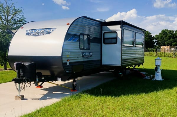 Joe And Carol's 33' Forest River Family Travel Trailer sleeps 8