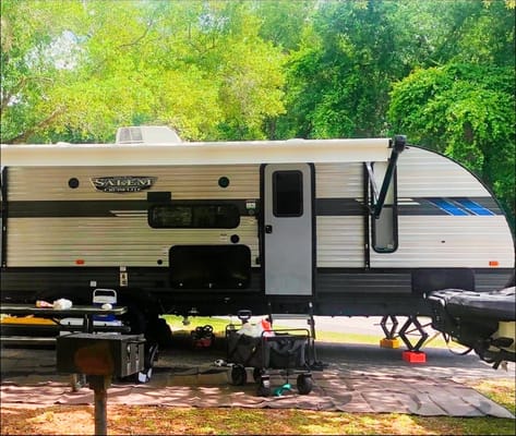 Joe And Carol's 33' Forest River Family Travel Trailer sleeps 8