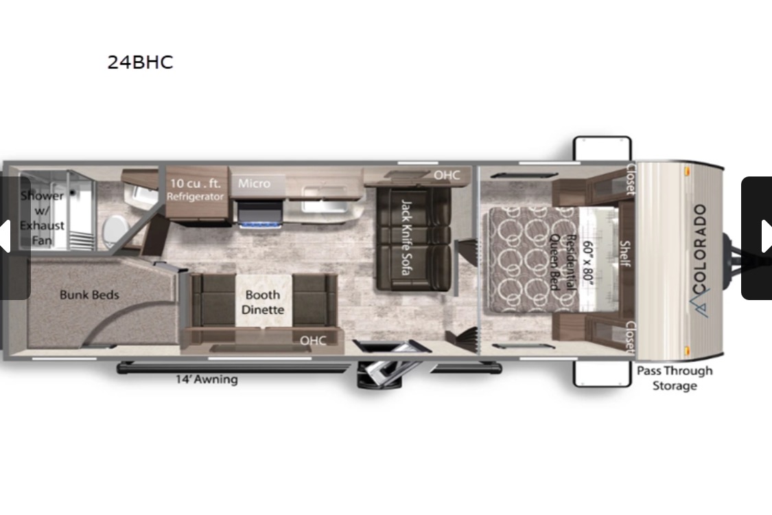 Brand new Dutchmen Colorado 2024 24 bhc Travel Trailer