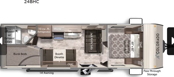 Brand new Dutchmen Colorado 2024 24 bhc Travel Trailer