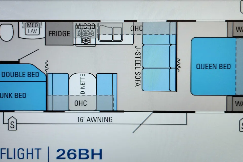 The Pretty Jayco 26BH Travel Trailer