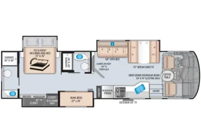 East FL: 2022 Thor-Master Suite, 2 Full Baths & Bunk Beds