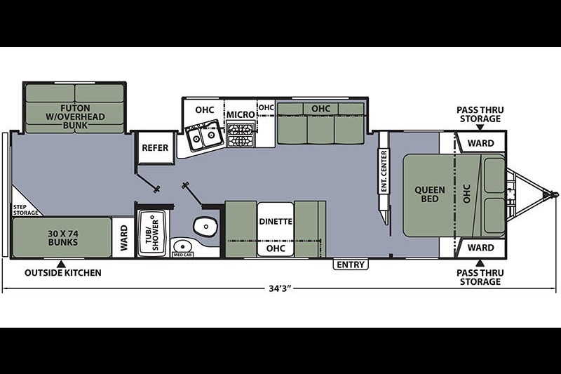 Fully Stocked CLEAN 34' Bunkhouse 2018 Coachmen Apex