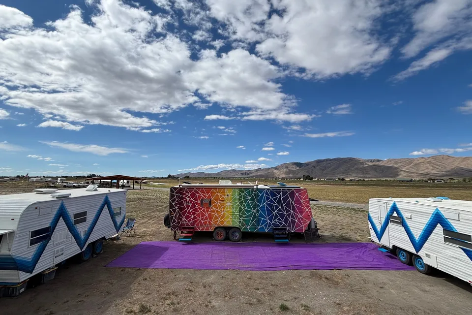 Puffy The Cloud Burning Man Warn The West Trailer Rental