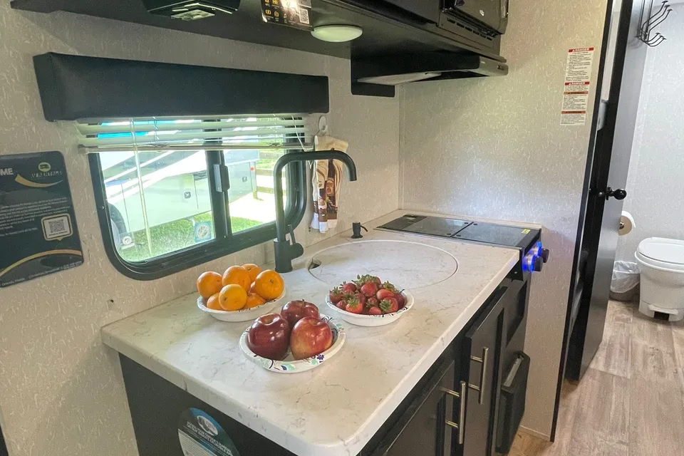 Jenny's Forest River M-17 wolf pup Travel Trailer LS22