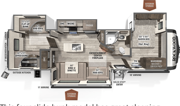 2 bedroom/washer&dryer/sleeps 9,Travel Trailer