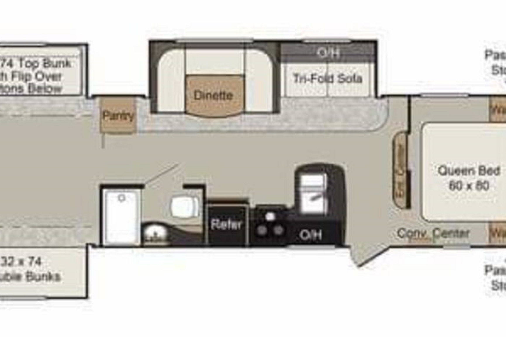 2 Bedroom very large trailer for up to 9 guests - Delivery ONLY
