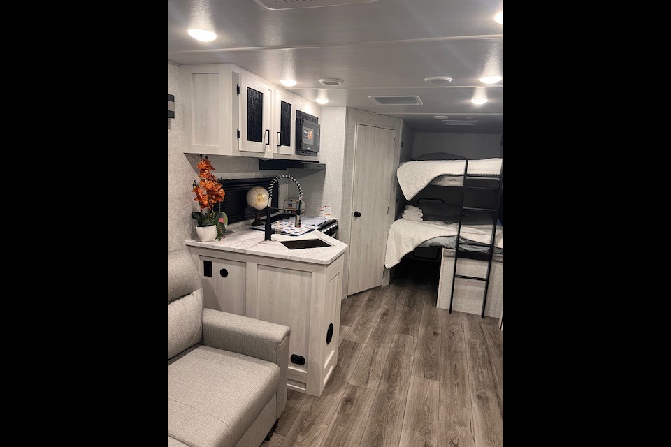 Glamp in Style — 2024 Longitude 285BH with Dual AC & Bunks!