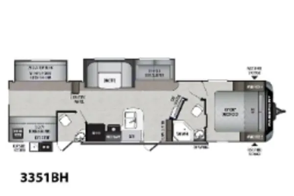 RV Bunkhouse: Bath and Half: Delivery Only ($85) Fully Equipped: No Prep Fee