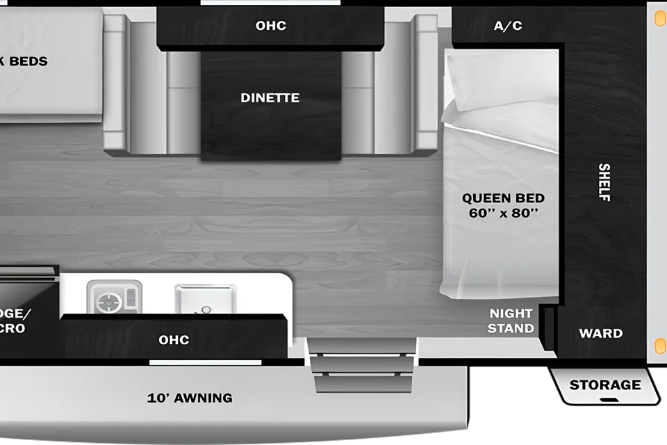TT1 - 5 Person w/ Bunk- The RV Rental Factory