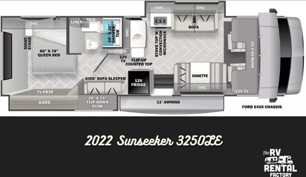 C01 - 10 Person w/ Bunk - The RV Rental Factory