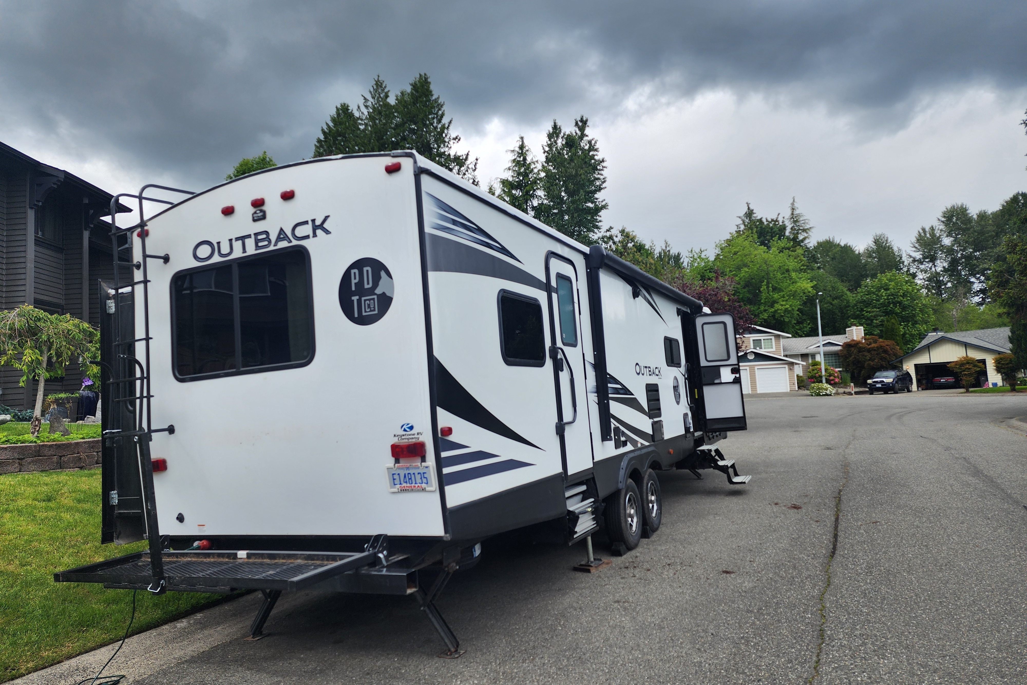 Wanderlust 38' Keystone Outback Toy Hauler Travel Trailer
