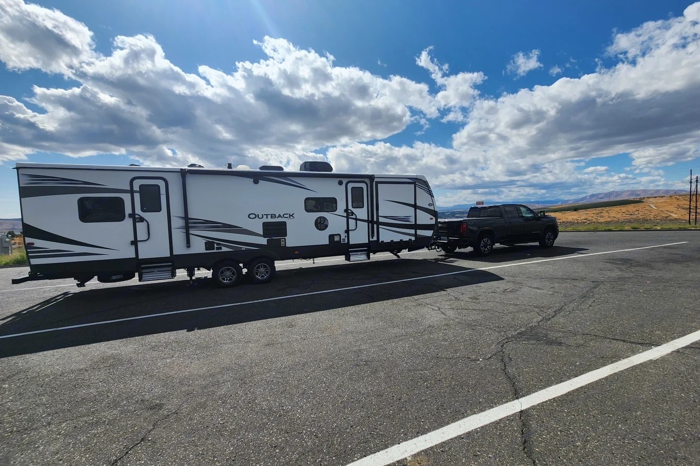 Wanderlust 38' Keystone Outback Toy Hauler Travel Trailer