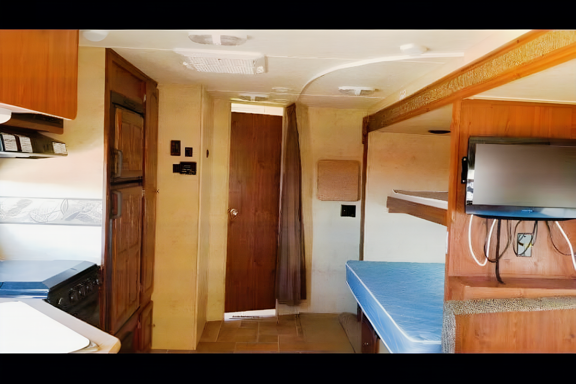 Jessica's 25’ Flagstaff  Trailer with large slide and bunk
