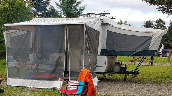 Vintage Adventure Coleman Santa Fe Tent Trailer