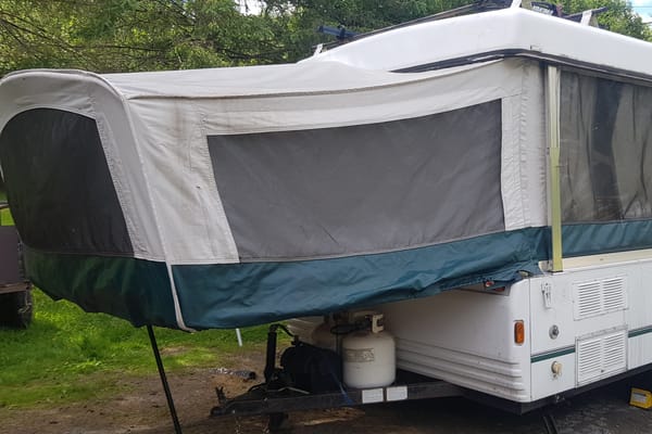 Vintage Adventure Coleman Santa Fe Tent Trailer