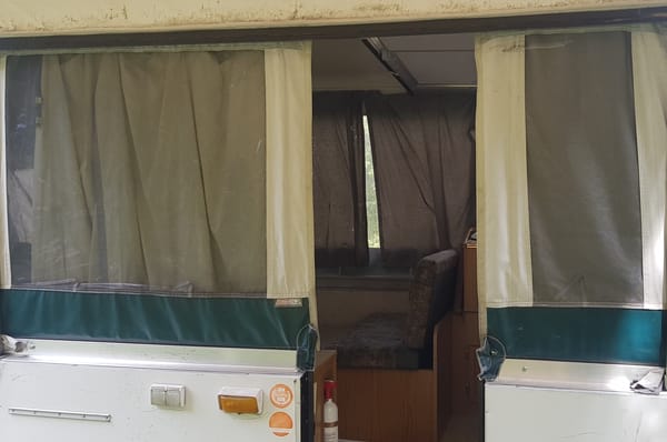Vintage Adventure Coleman Santa Fe Tent Trailer